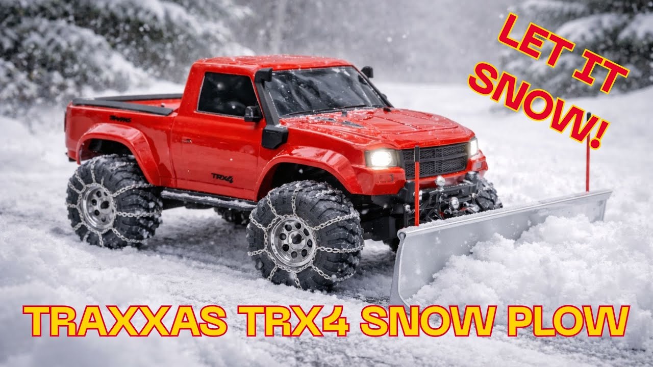 Traxxas TRX-4 Sport Snow Plow!!!