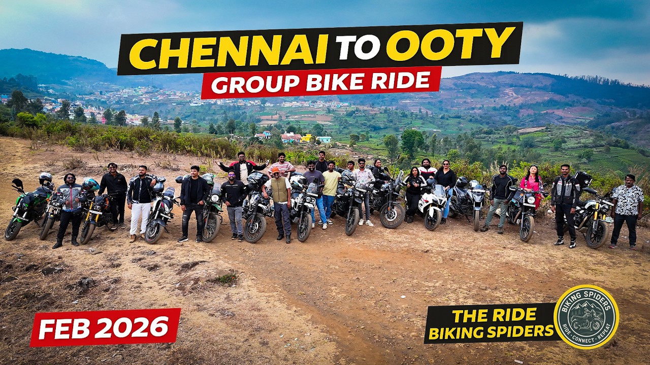 Chennai to Ooty Group Bike Ride 2026 | Epic Hill Ride with Biking Spiders 🏍️⛰️