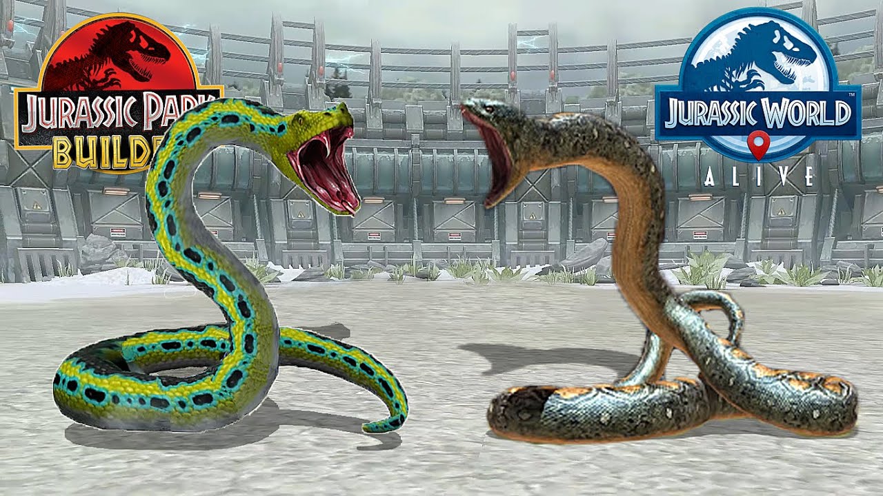 TITANOBOA VS TITANOBOA - SNAKE TOURNAMENT || JURASSIC PARK BUILDER VS JURASSIC WORLD ALIVE