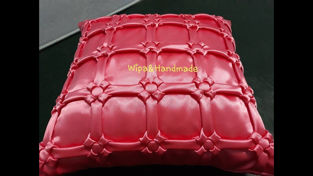 ผังหมอน/สอนวิธีเย็บ/วิธีจับจีบหมอนสม๊อคขนาด 42cm.x42cm.(Smocking Patterns/Smocked Pillow): ลายตะกร้อ