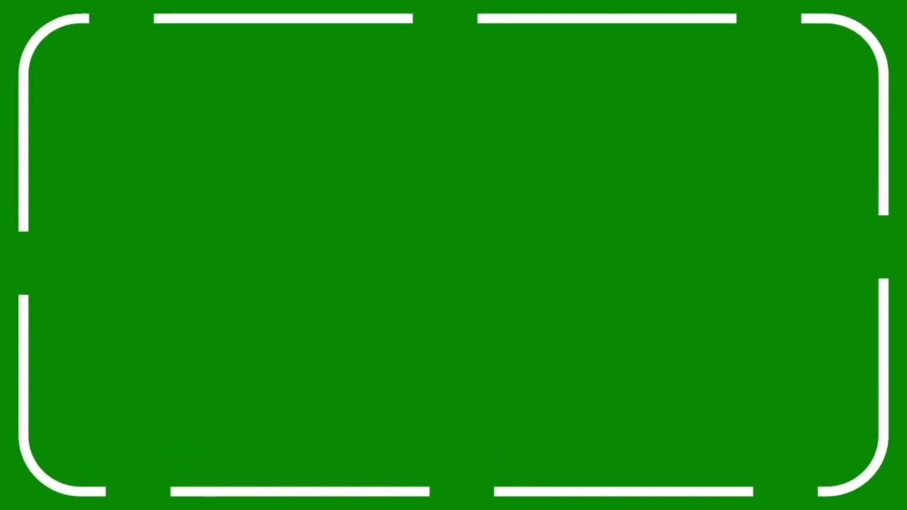 White Frame Turning On Green Screen - Chroma Key - No Copyright