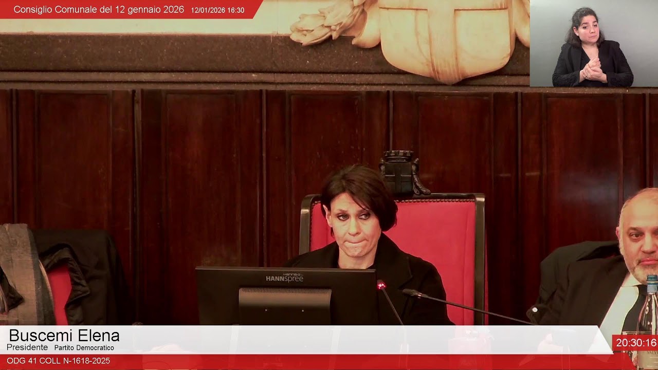 Consiglio Comunale in diretta -  12/01/2026