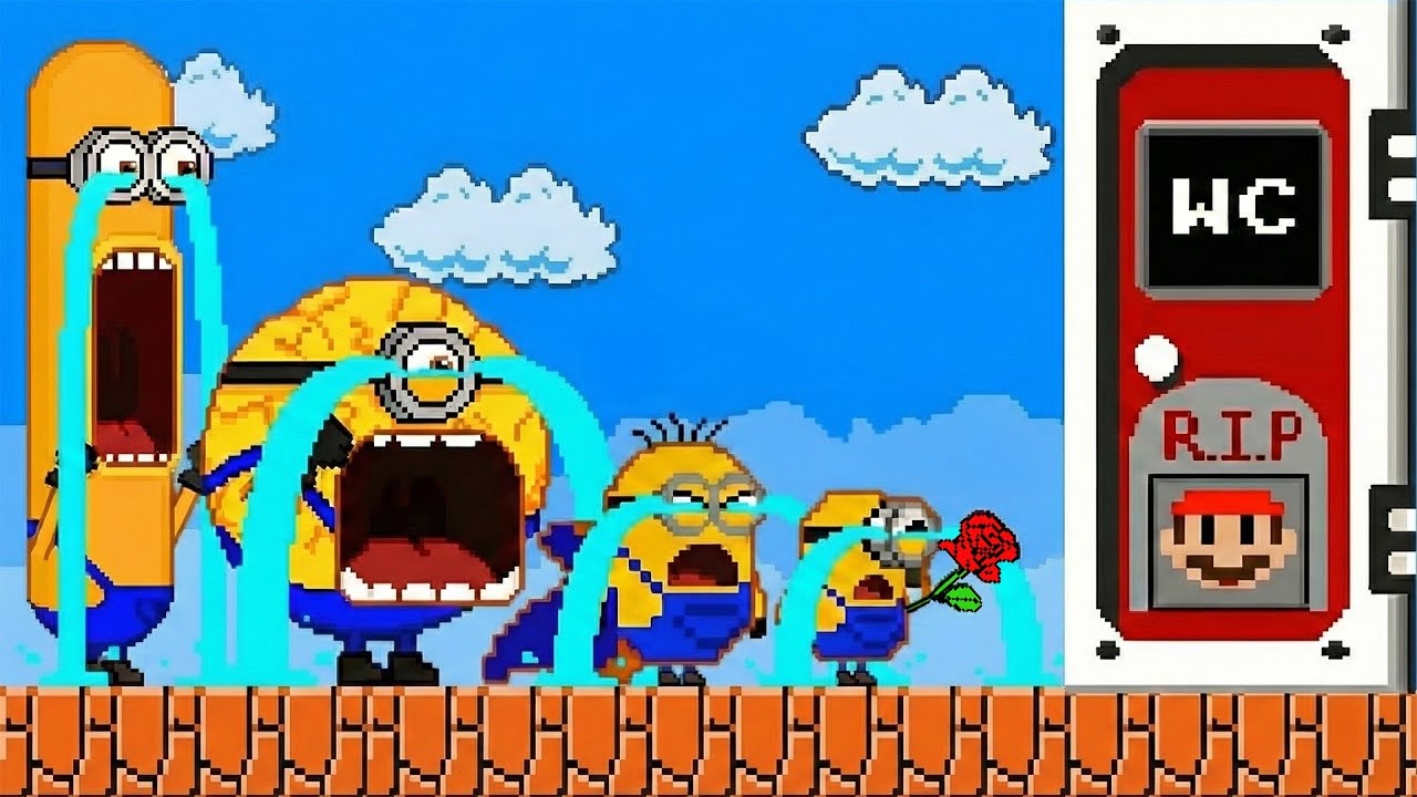 R.I.P Mario? Can He Make It to the Toilet Before Mega Minions? 🚽