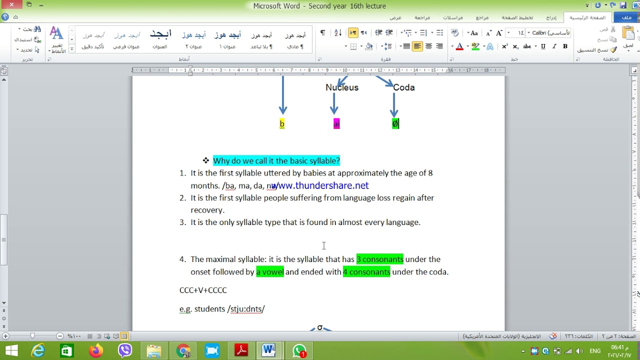 Second Year: The Syllable
