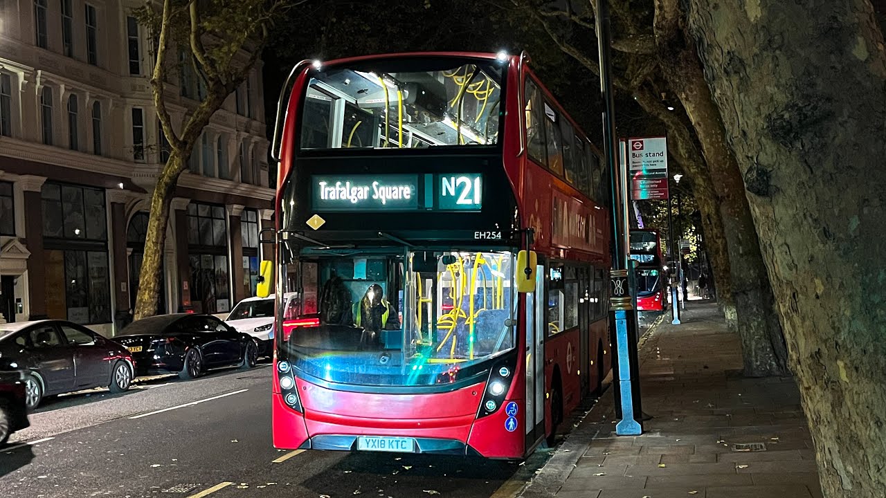 Full Route Visual | London Bus Route N21: Trafalgar Square - Bexleyheath Town Centre | E400MMC EH262