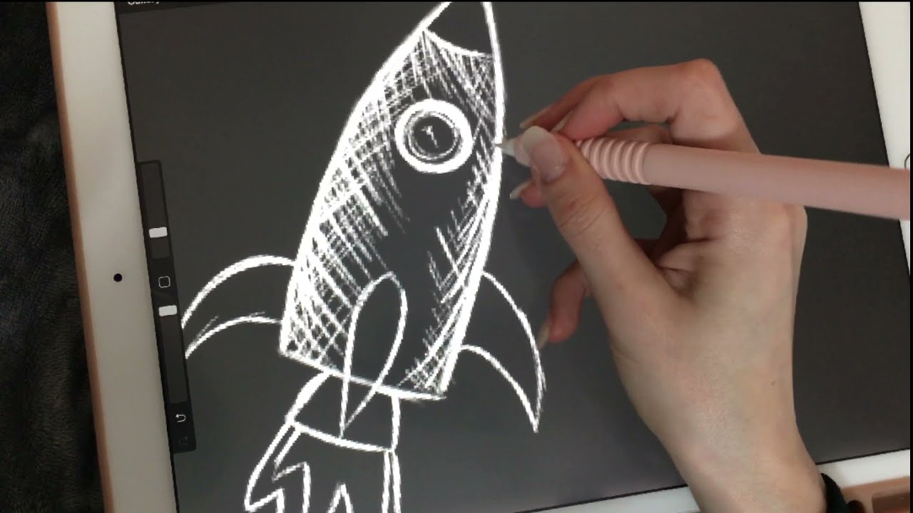 ASMR - Drawing in Procreate - iPad Writing Sounds - Whispers