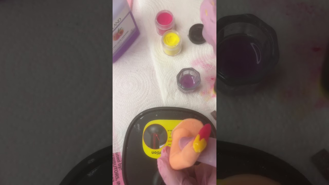 Nails acrylic multicolored & nail prep beginner Baby color nails kit ✝️￼