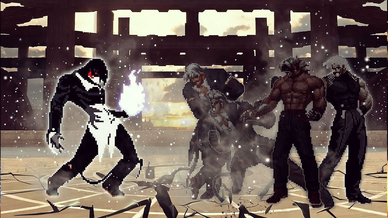 [KOF Mugen] Boss Orochi Iori AR Vs Ultimate Bosses Rugal Team