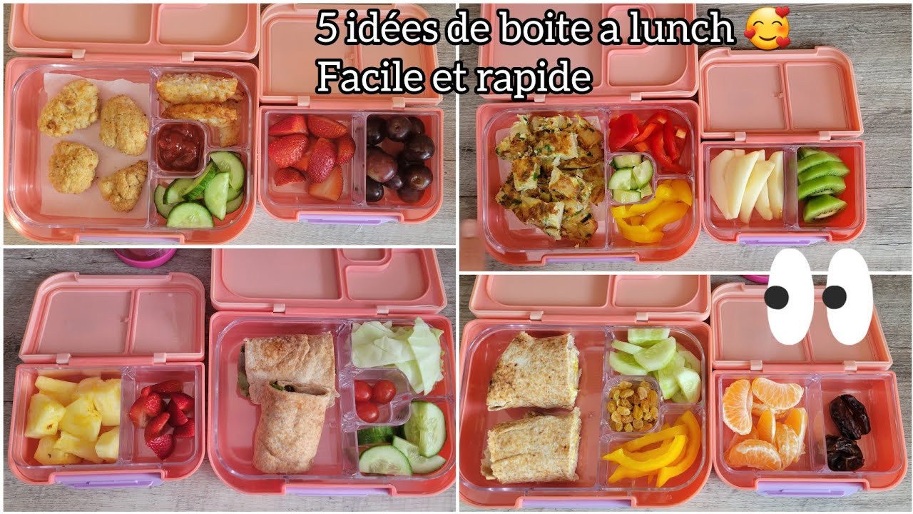 5 idées boîte à lunch pour l'école 🥰5 أفكار وجبات مدرسية صحية وسهلة | لانش بوكس للأطفال