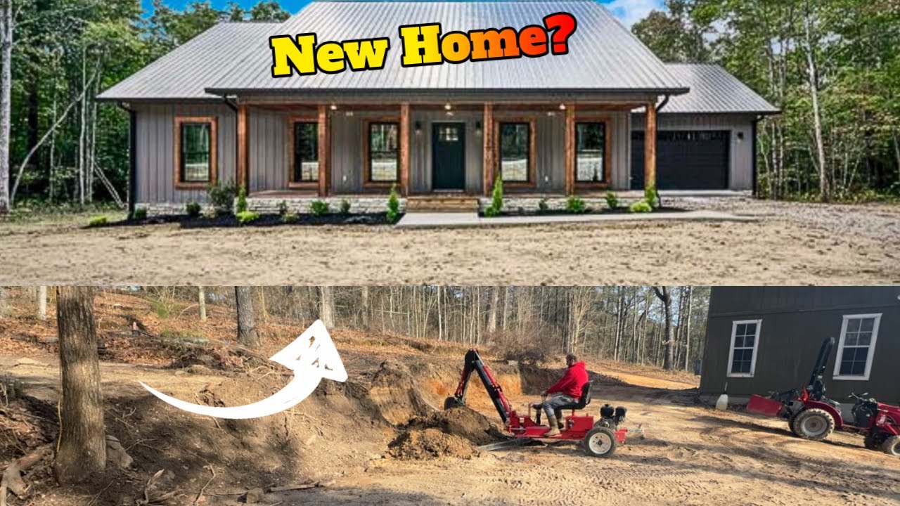 Big Decision! Moving a lot of dirt with Tiny Equipment! Barndominium build on homestead site!