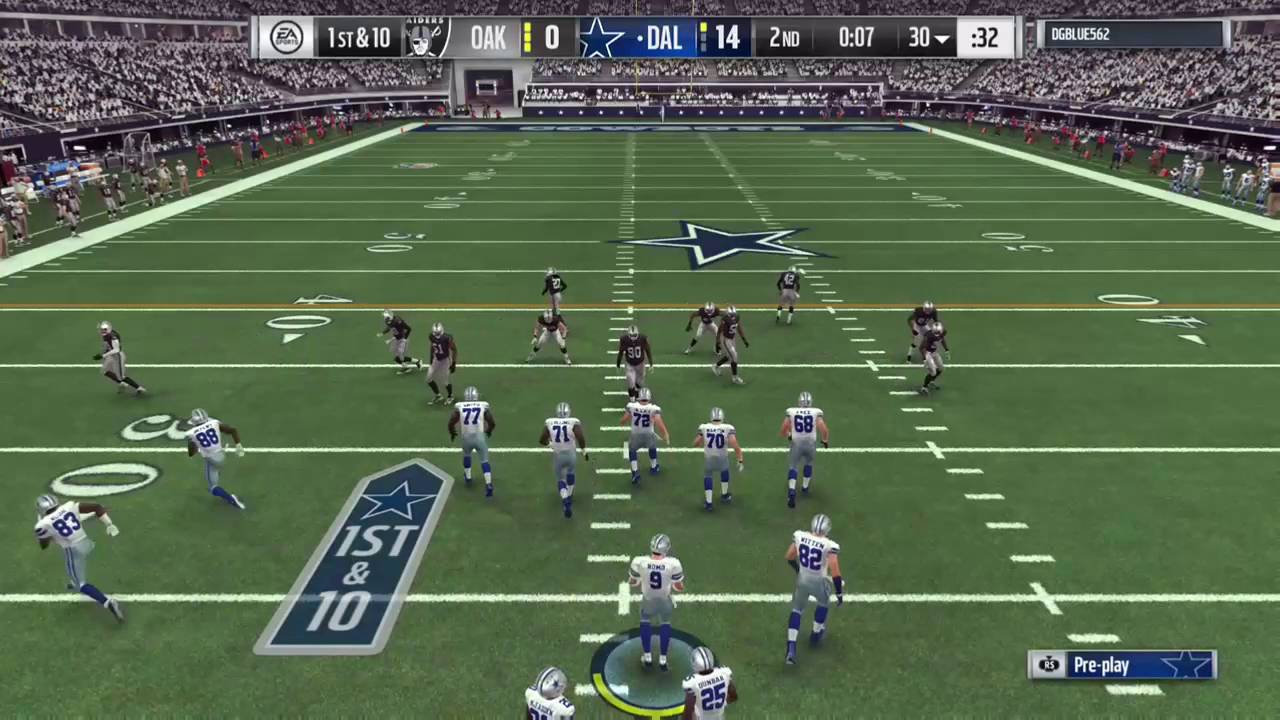 Madden 17 Playaction td to fb? Before half?