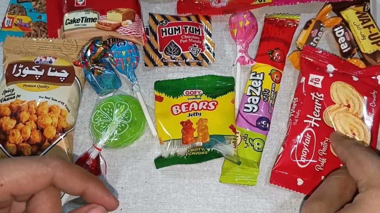 ASMR Most Popular candy/sweet candy/ Rainbow. lollipop. Sneakers unpacking chocolate eat Candy box