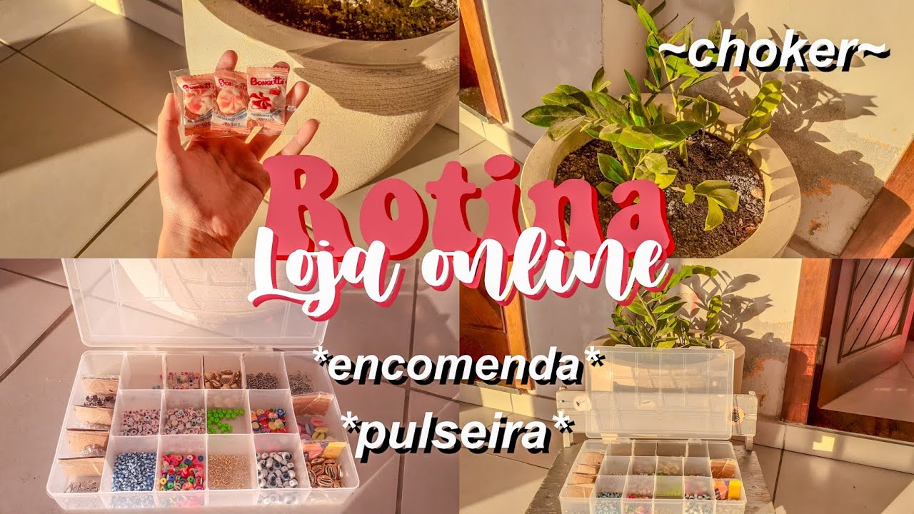 Rotina na minha loja online🛍🎨 *encomenda* embalando pedido,pulseiras,choker,brindes e etc - Part2