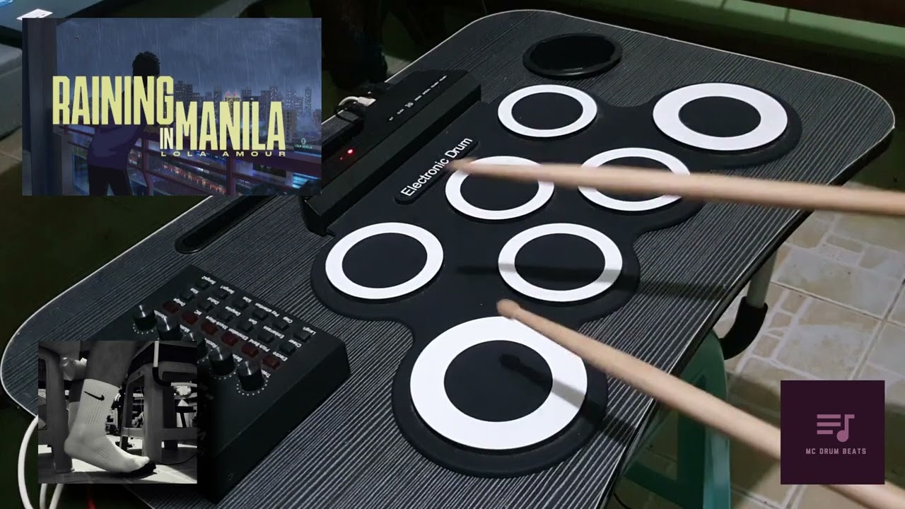 Raining in Manila - Drum Pad Cover + kick cam 🥁