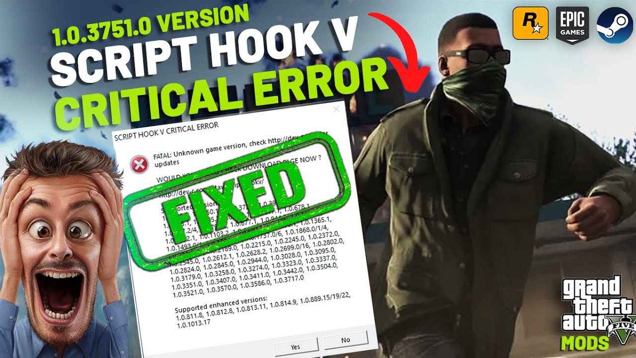 Как исправить критическую ошибку Script Hook V за 2 минуты | Январь 2026 (Rockstar, Epic, Steam)
