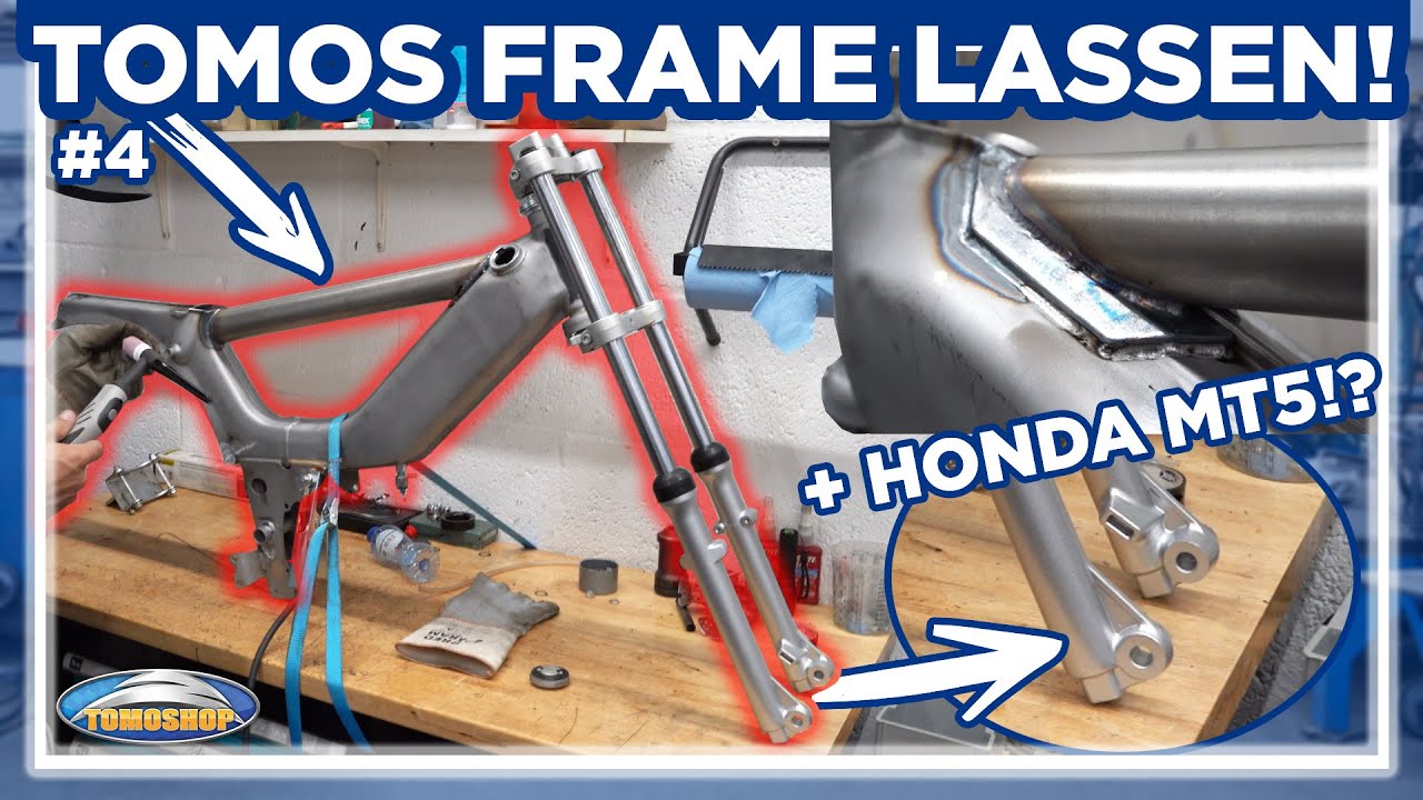 Stang lassen op het Tomos Crosser Frame! TOMOSHOP