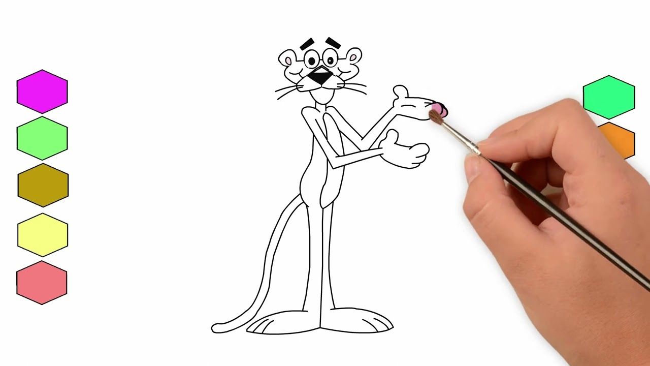 DIBUJA Y COLOREA DIBUJOS SUPER CHULIS! ★PINK PANTER★APRENDE A DIBUJAR CON DIBUS CHULIS★