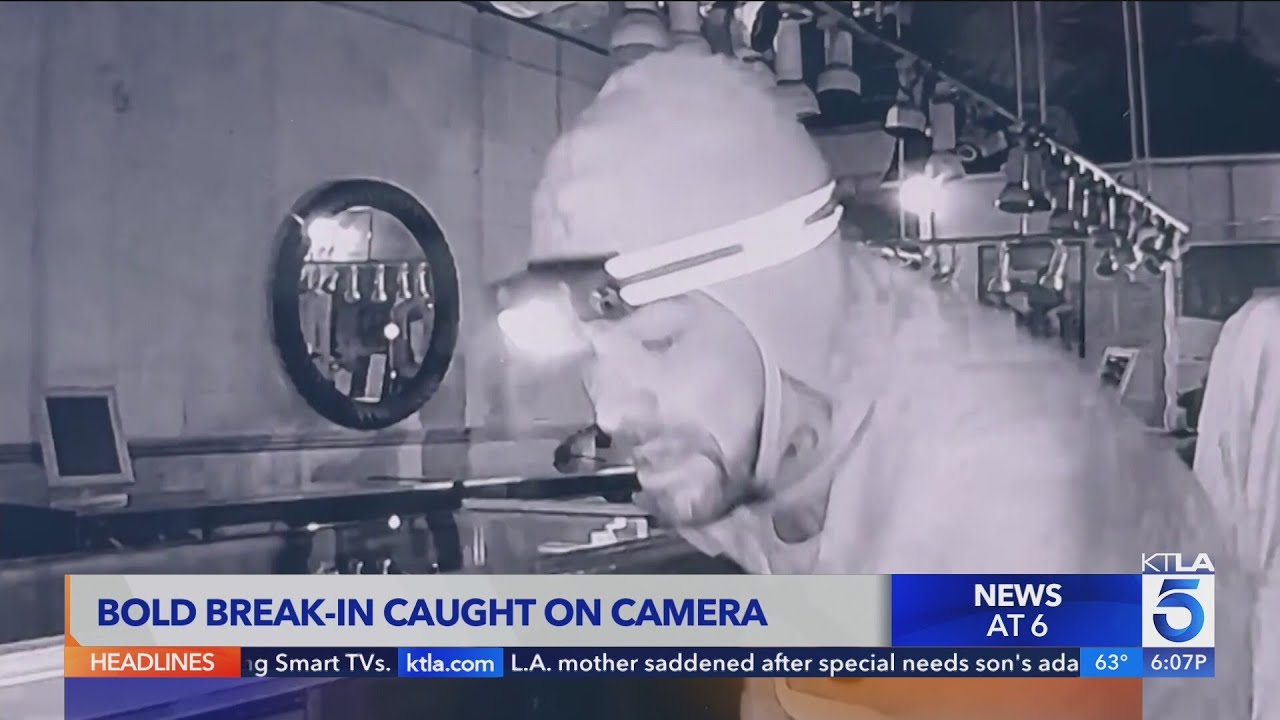 Bold jewelry store break-in caught on camera in Woodland Hills