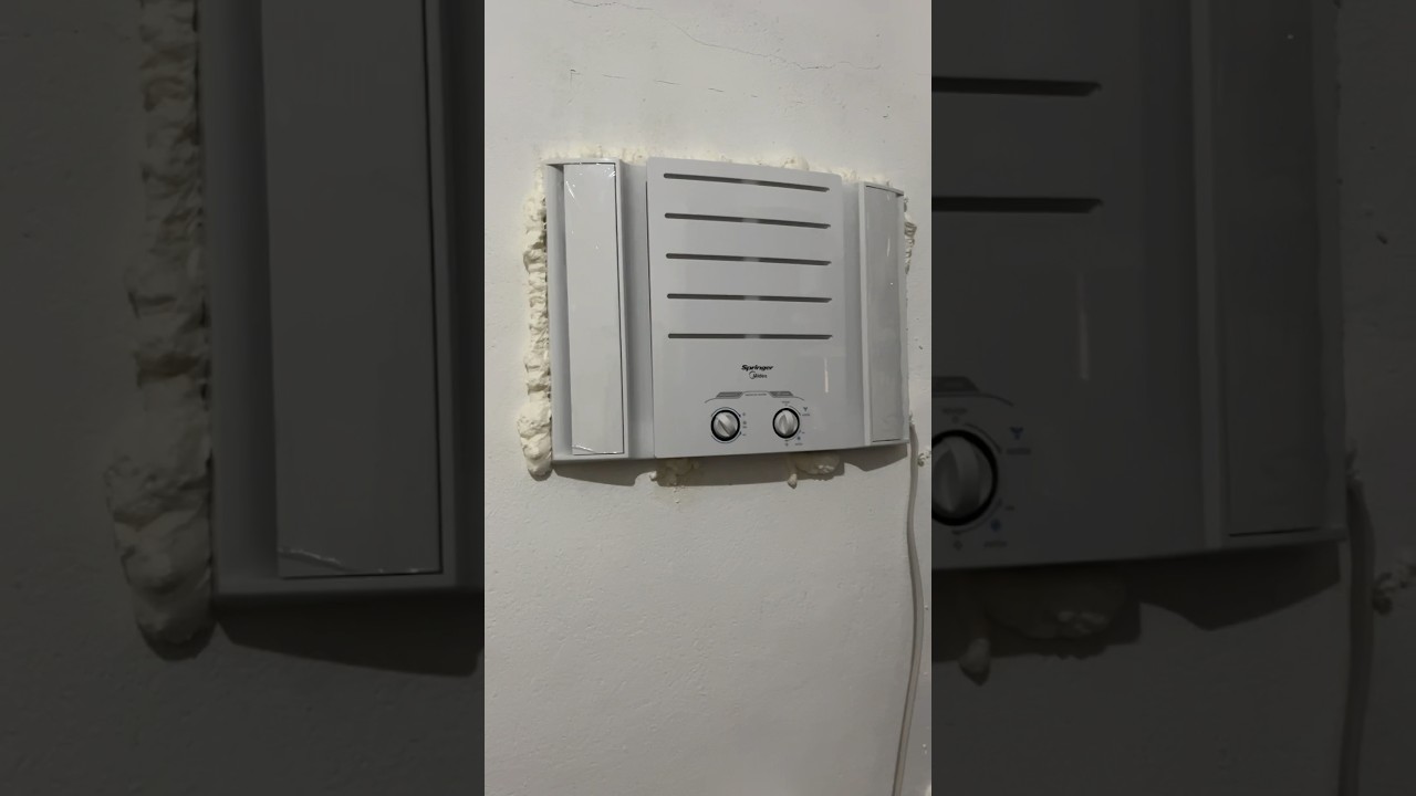 Instala&ccedil;&atilde;o f&aacute;cil ar condicionado de janela Midea 10.000 btus #midea #arcondicionado #refrigeration