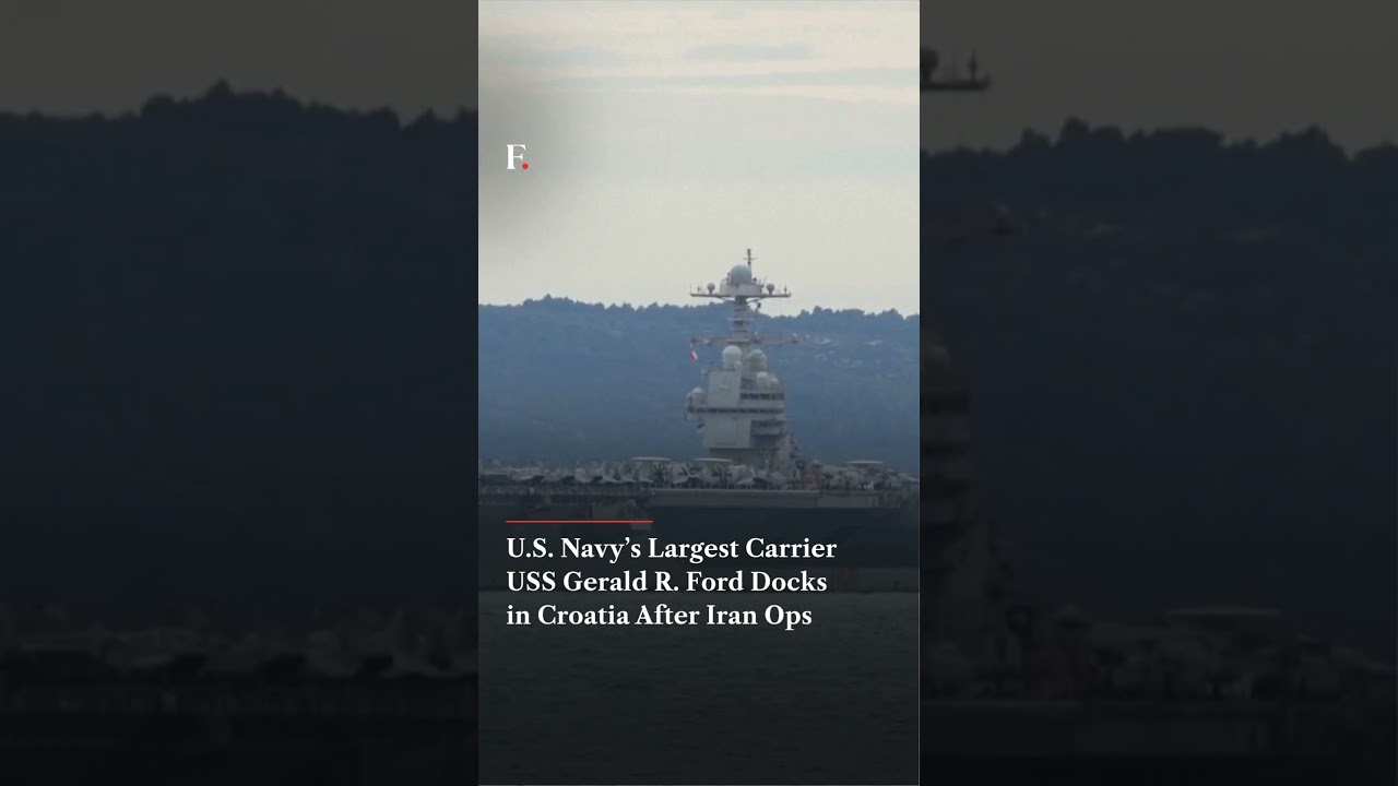 US Navy&rsquo;s Largest Aircraft Carrier USS Gerald R. Ford Docks in Croatia After Iran Operations | N18G