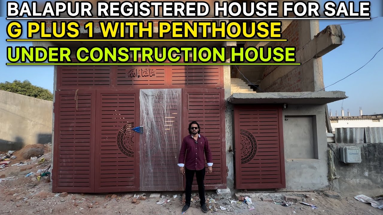 G PLUS 1 HOUSE WITH PENTHOUSE 100 SQYARDS REGISTERED  HOUSE FOR SALE MALLAPUR 