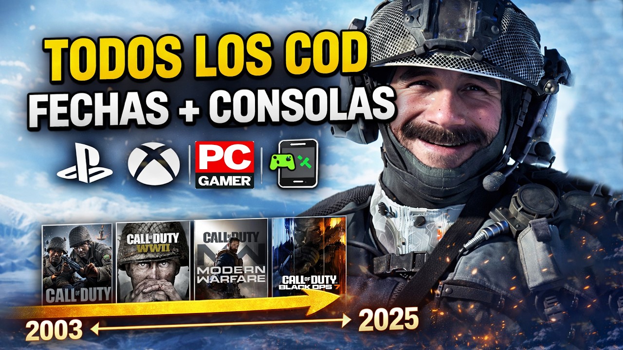 ESTOS SON TODOS LOS CALL OF DUTY QUE EXISTEN! Fechas y Dónde Jugarlos. #callofduty