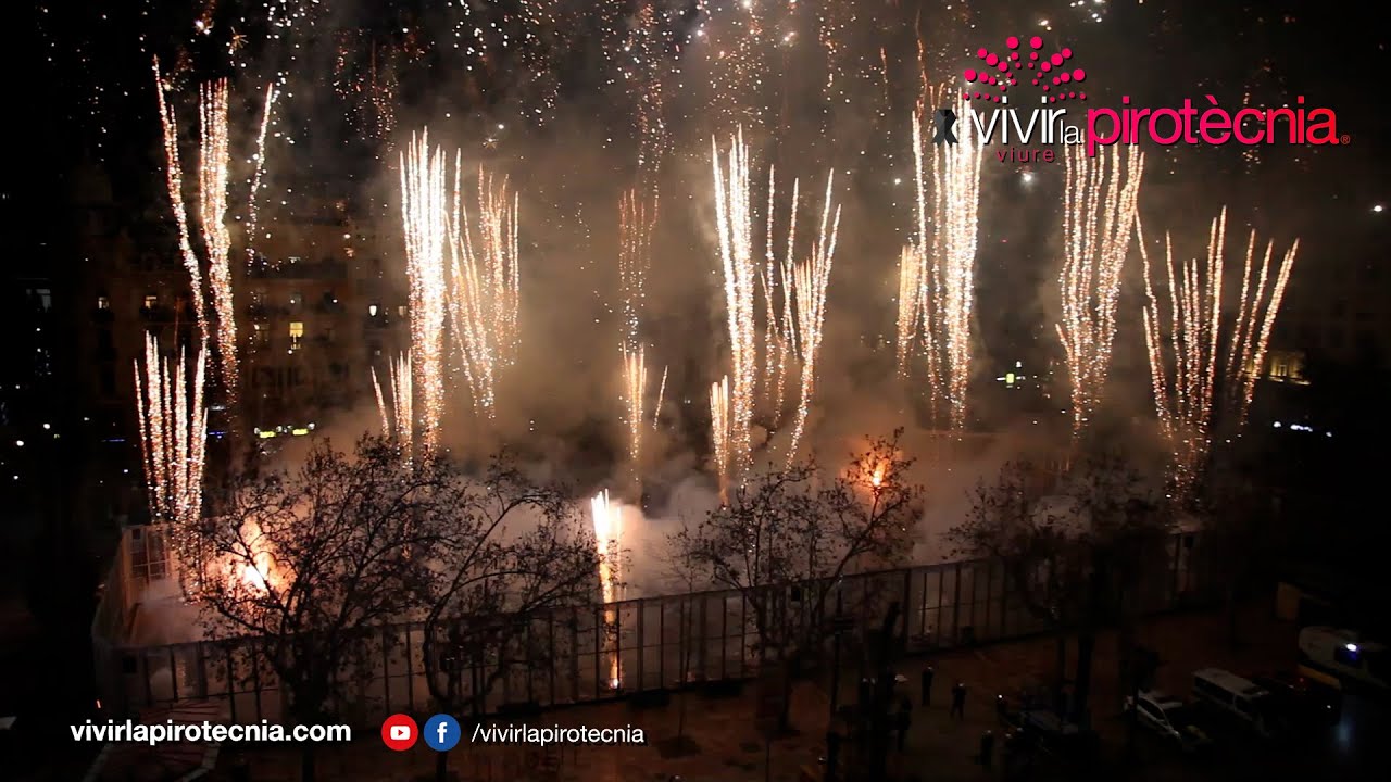 Fallas Valencia 2025, Mascletà Nocturna Viernes 28 de Febrero 2025, Pirotecnia del Mediterráneo
