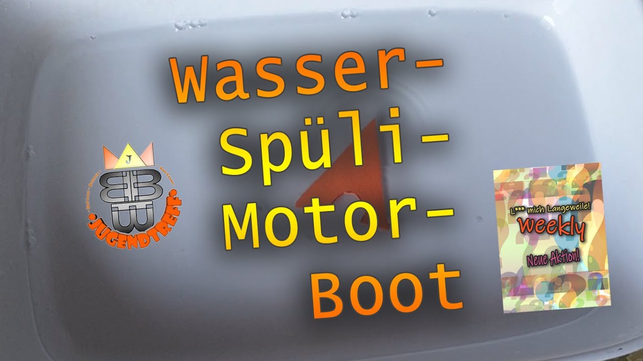 Wasser-Sp&uuml;li-Motorboot (Experiment)