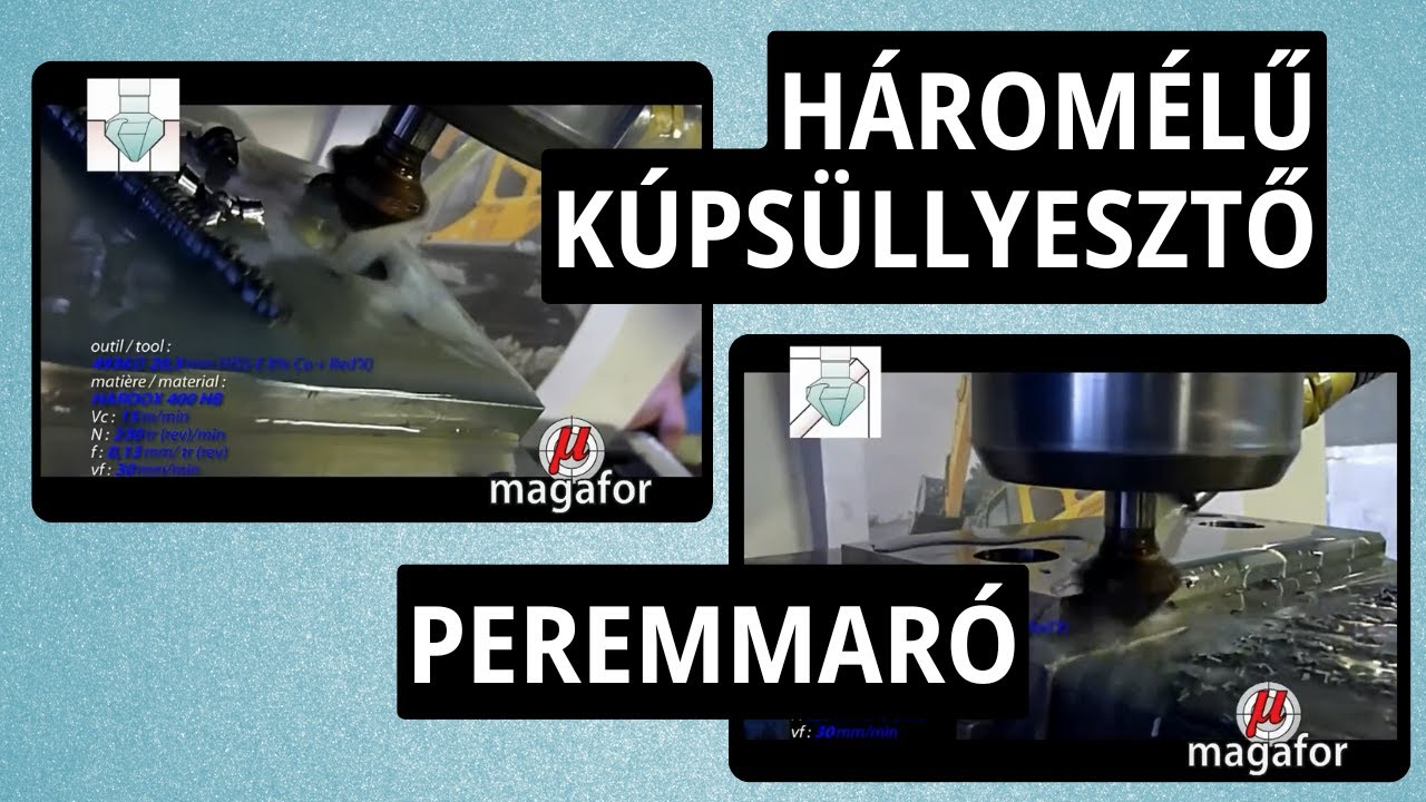 H&aacute;rom&eacute;lű k&uacute;ps&uuml;llyesztő furatba &eacute;s k&uuml;lső peremhez