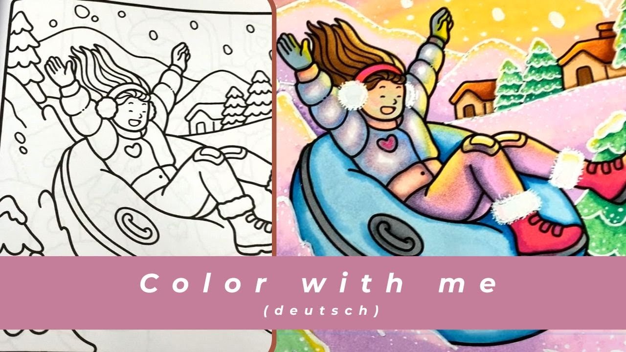 Color with me - Deutsch | Girl Moments von Coco Wyo | Ausmalbuch für Erwachsene