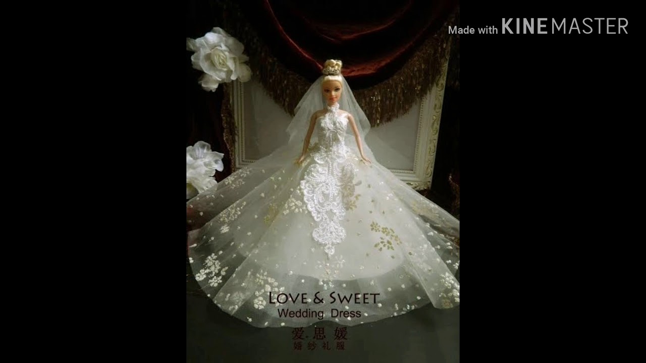 Vestidos de novia estilo princesa para Barbie. 👗👠👑💎