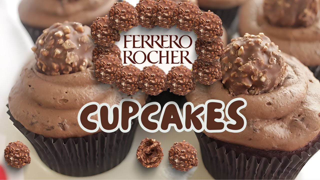 How to Make Ferrero Rocher Cupcakes | Simply Bakings