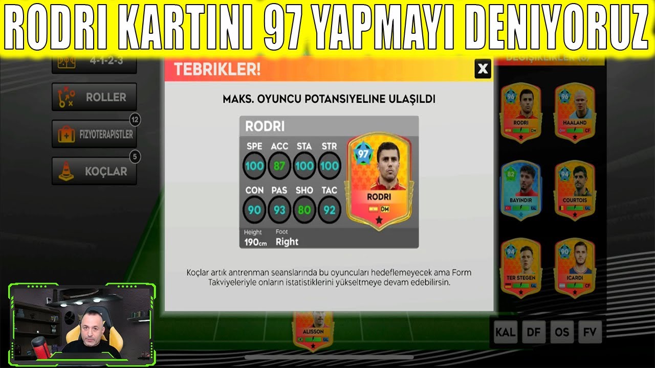 DLS 25 DE 96 LIK RODRI 97 OLUR MU DENİYORUZ ! -  DREAM LEAGUE SOCCER 2025