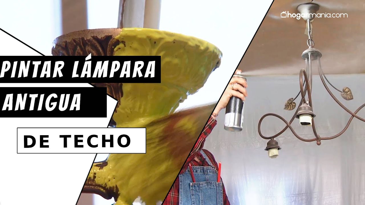 Pintar LÁMPARA ANTIGUA de techo // Renovar lámparas con Hogarmania