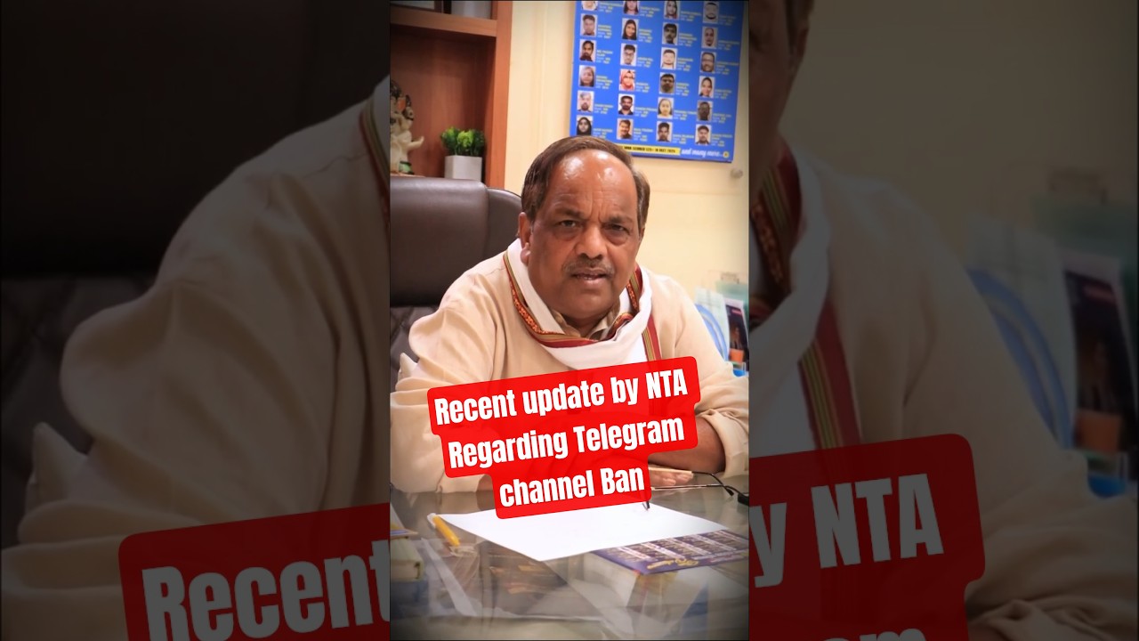 RE-NEET | Recent Update by NTA Regarding Telegram Channel Ban | #neet #reneet_2026