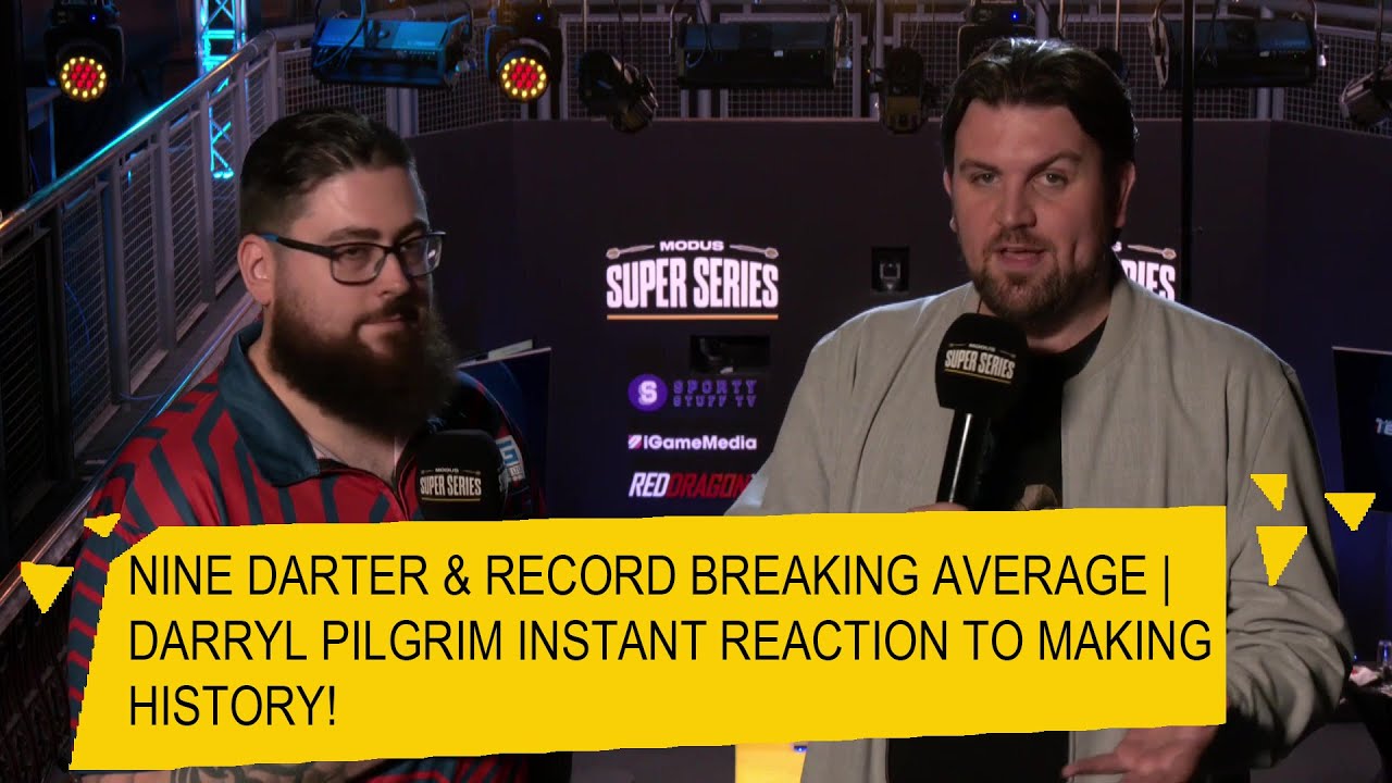 NINE DARTER & RECORD BREAKING AVERAGE | DARRYL PILGRIM INSTANT REACTION TO MAKING HISTORY!