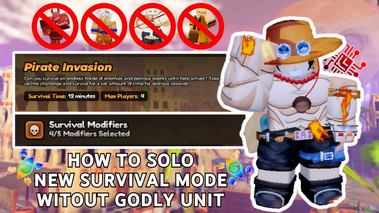 SOLO NEW SURVIVAL PIRATE INVASION (NO GODLY) | ANIME LAST STAND ONE PIECE UPDATE | ROBLOX