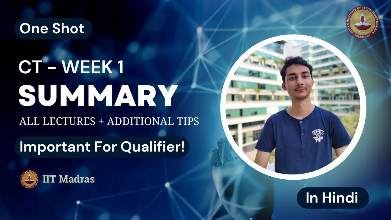Computational Thinking - Week 1 Summary | All Lectures One Shot | IITM Online BS Degree