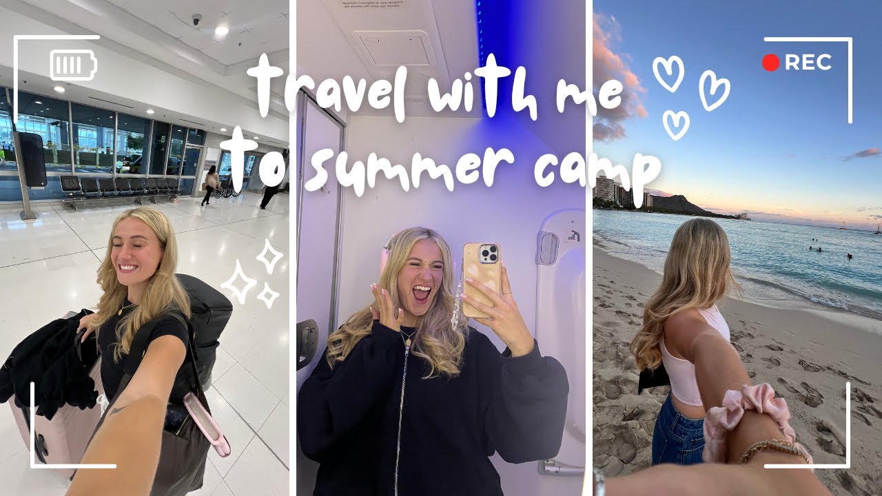 travel with me to camp!!! airport and Hawaii vlog