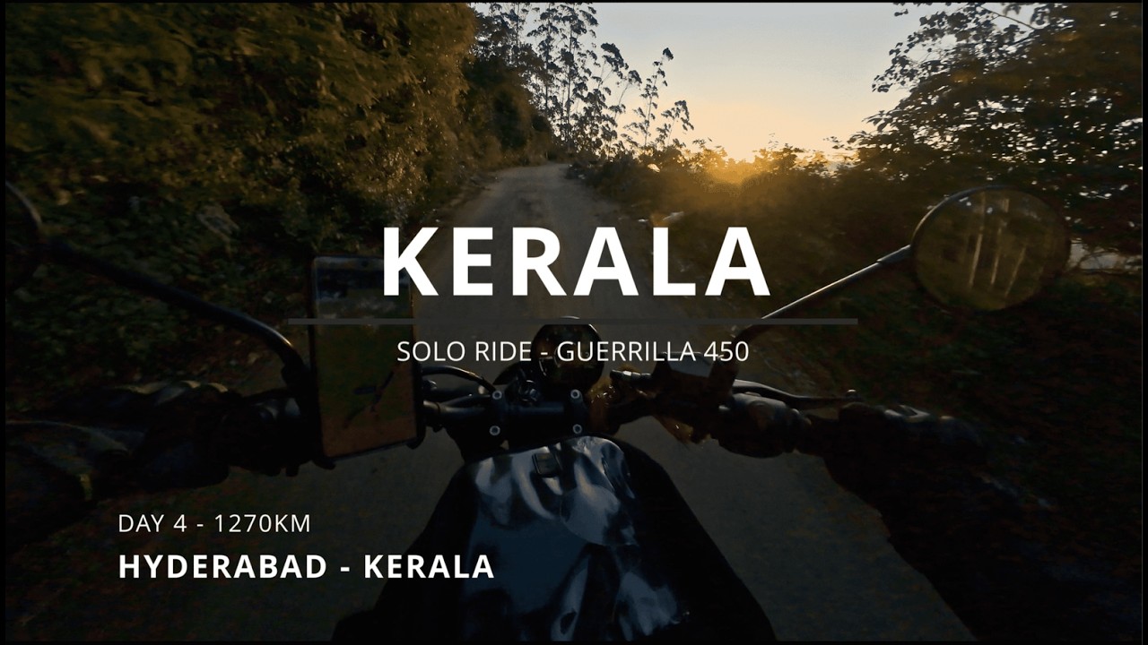 Kerala Sunrise Ride ☀️ | Royal Enfield Guerrilla 450 | Gap Road Munnar | Day 4 Solo Ride @DJI