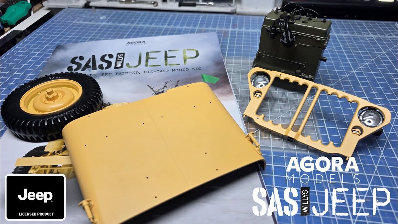 Agora Models Build the 1:8 Scale SAS Willys Jeep - Pack 1