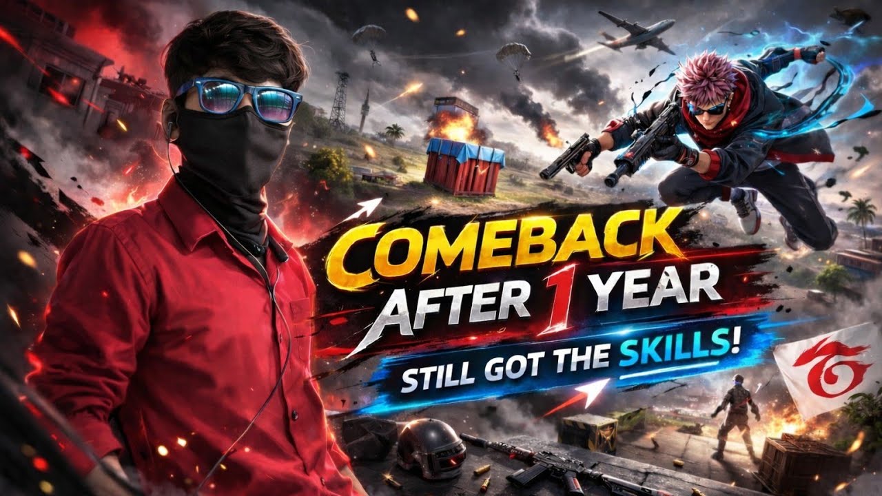 Playing Free Fire After One Year 😳 | ComeBack Gameplay 🔥—Garena Free Fire