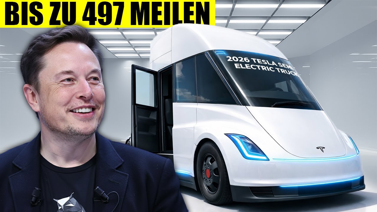 Tesla Semi mit 497 Meilen enth&uuml;llt Elon Musk zeigt neue T&uuml;ren, Nutzlast und Preis