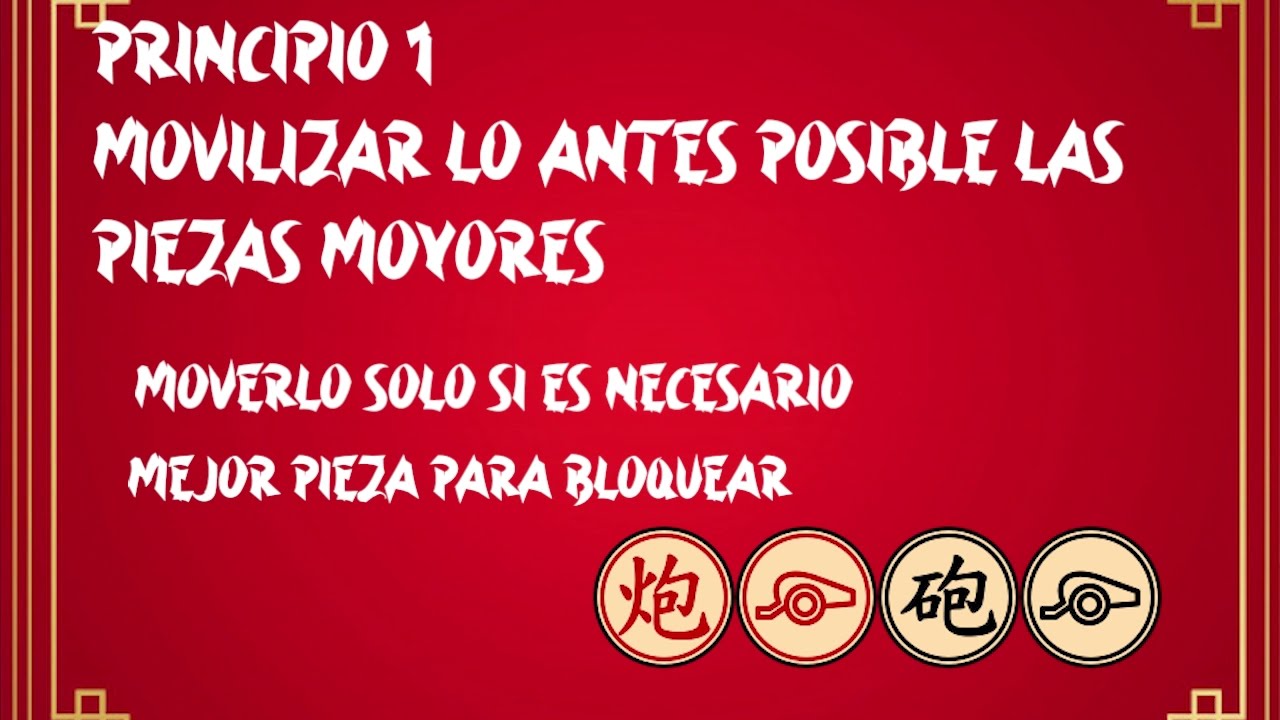 Los 4 principios de la apertura en el xiangqi| Ajedrez chino