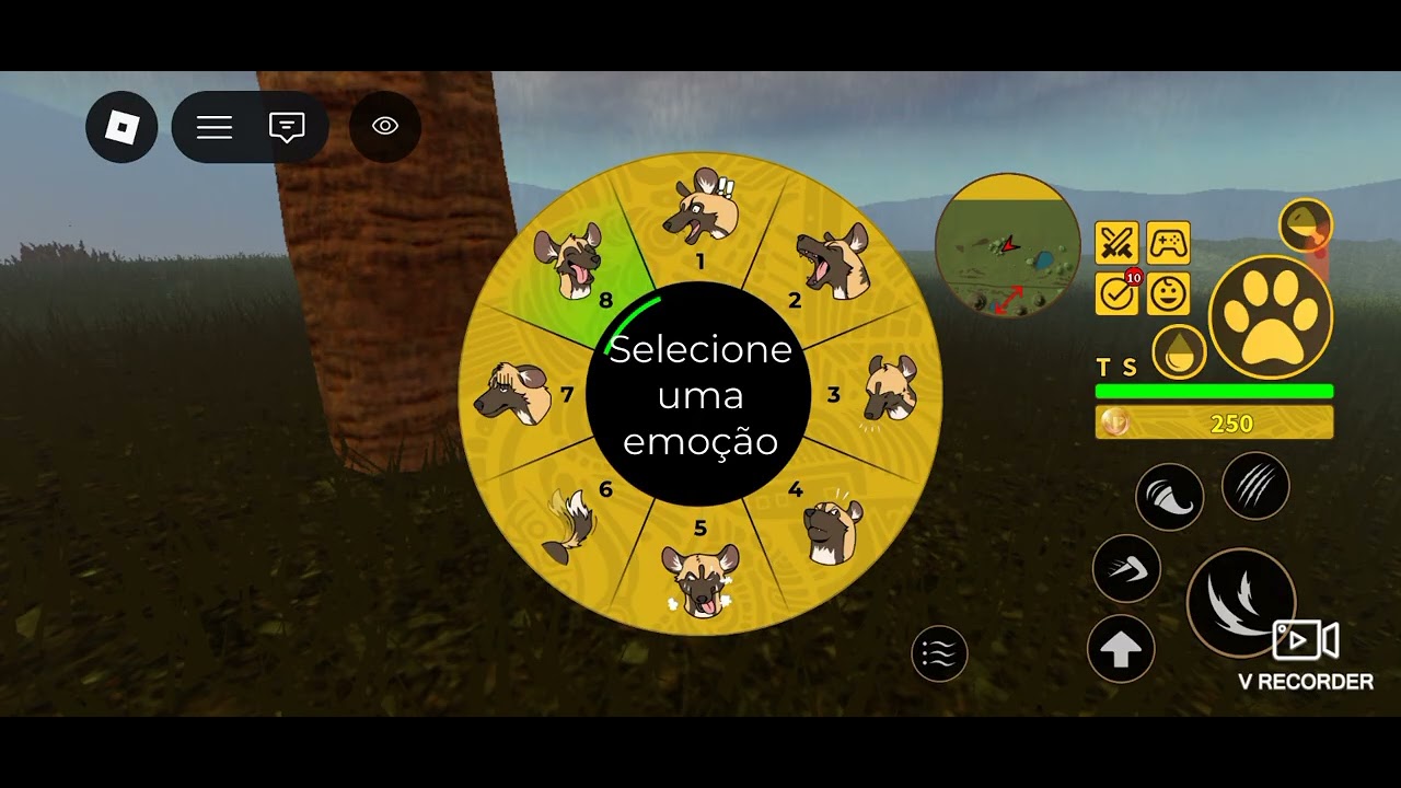 Jogando de novo com cão selvagem por que não tenho muitas moedas 😭😭😭