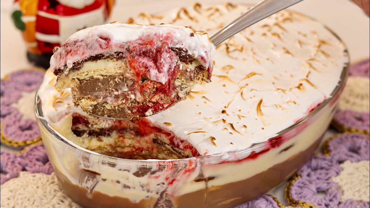Sobremesa cremosa na travessa 3 amores | A RECEITA QUE VAI SURPREENDER SEU NATAL | Gabriel Freitas