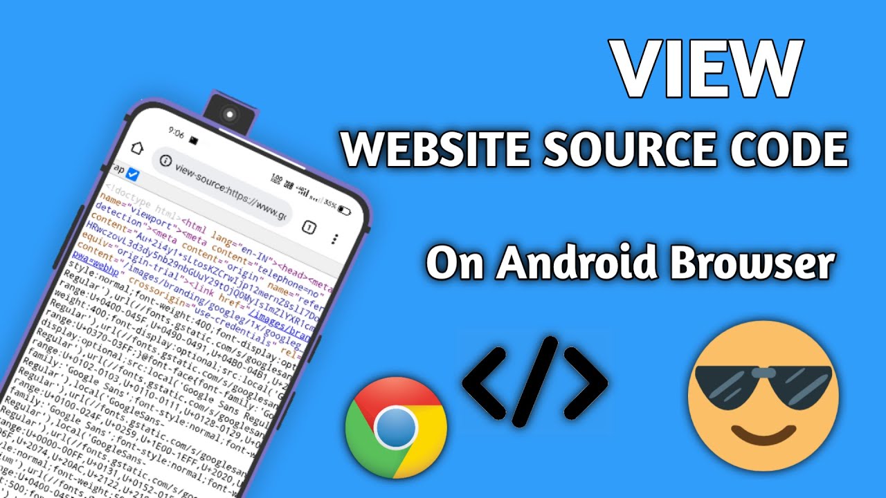 How To View Website Source Code on Android Browser In Hindi - view website Source code on Android