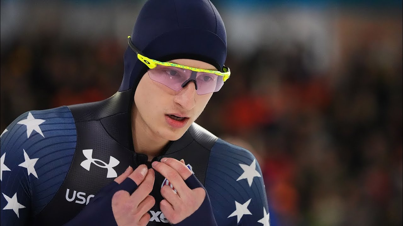 Na harde val ligt Jordan Stolz weer op koers voor olympisch succes