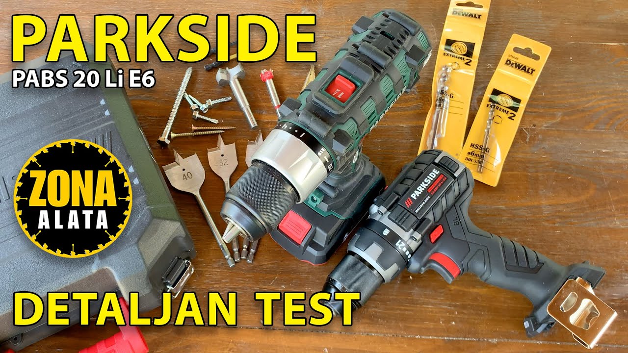 Parkside PABS 20 Li E6 Akumulatorska bušilica Zelena - DETALJAN TEST 4K