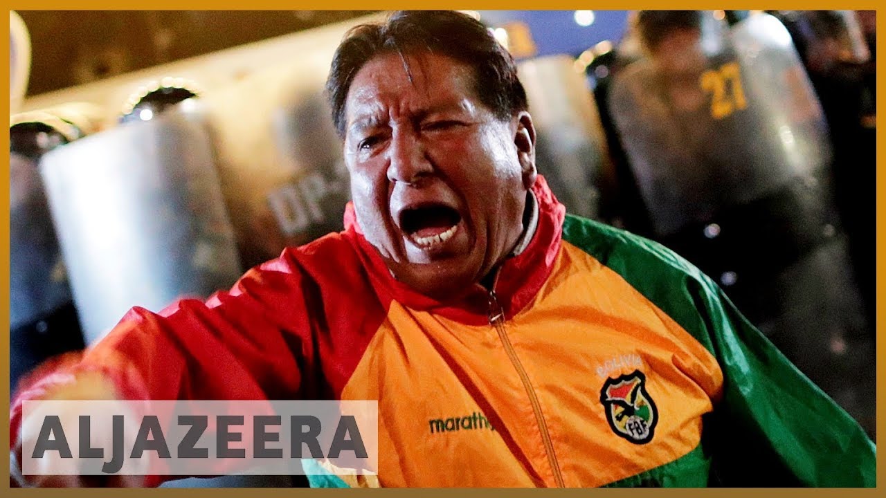 Protesters flood Bolivia capital with Morales on brink of victory